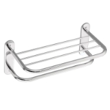 Moen® 5207-181CH Decorative Towel Shelf With Single Towel Bar, Hotel™ Motel, 20.13 in OAL x 9.86 in OAD x 8-1/2 in OAH, Stainless Steel, Chrome