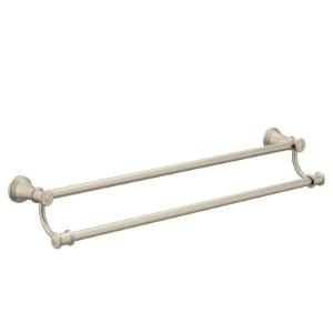 Moen® YB6422BN Belfield™ Double Towel Bar, 24 in L Bar, Brushed Nickel
