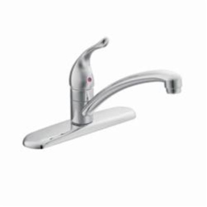 Moen® 67425 Chateau® Kitchen Faucet, 1.5 gpm Flow Rate, Fixed Spout, Polished Chrome, 1 Handle