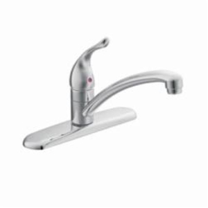 Moen® 67425 Chateau® Kitchen Faucet, 1.5 gpm Flow Rate, Fixed Spout, Chrome, 1 Handle