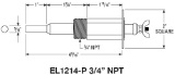 Hydrolevel 45-226 EL 1214-P Probe, 3/4" NPT, 2-7⁄8" inside dimension, Standard ceramic, Long nut (1-1⁄16")