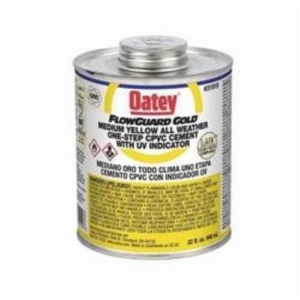 Oatey® FlowGuard Gold® 31918 1-Step All Weather Low VOC Medium Body CPVC Cement with Ultraviolet Indicator, Yellow