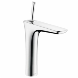 Hansgrohe 15081001 PuraVida 200 Mini High Riser Bathroom Faucet, Commercial, 1.2 gpm Flow Rate, 7-1/2 in H Spout, 1 Handle, Pop-Up Drain, 1 Faucet Hole, Polished Chrome, Function: Traditional