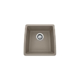 Blanco 441288 PERFORMA™ SILGRANIT® II Composite Bar Sink, Truffle, Rectangle Shape, 15-1/2 in L x 15 in W x 9 in D Bowl, 17-1/2 in W x 17 in H, Undermount, Granite