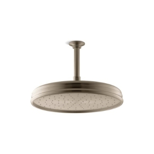 Kohler® 13694-BV Traditional Raincan Shower Head, 2.5 gpm, Ceiling Mount, Vibrant® Brushed Bronze