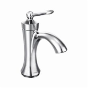 Moen® 4500 Bathroom Faucet, Wynford™, 1.5 gpm Flow Rate, 5 in H Spout, 1 Handle, Pop-Up Drain, 1 Faucet Hole, Polished Chrome, Function: Traditional