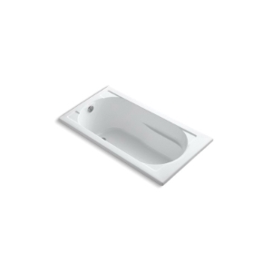 Kohler® 1184-0 Devonshire® Bathtub with Reversible Drain, Devonshire®, Soaking, Rectangle Shape, 60 in L x 32 in W, End Drain, White