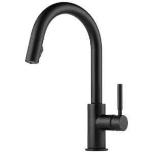 Brizo® 63020LF-BL Solna® Kitchen Faucet, 1.8 gpm Flow Rate, Matte Black, 1 Handle, 1 Faucet Hole, Function: Traditional, Commercial