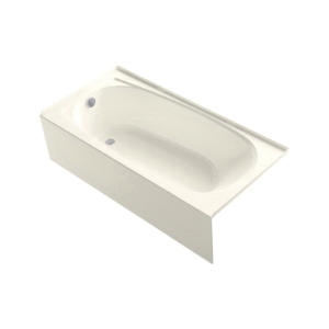 Sterling® 71041110-96 Bathtub, Performa™, Rectangle Shape, 60-1/4 in L x 30-1/4 in W, Left Drain, Biscuit