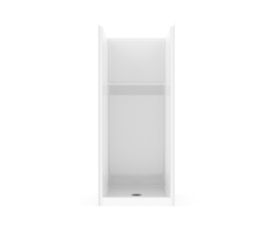 Clarion SH3232X-WH 32 in L x 32 in W x 79-1/2 in H Icon One Piece Shower Stall, Center Drain, Above the-Floor Rough, White
