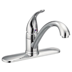 Moen® 7081 Torrance™ Kitchen Faucet With Less Side Spray, 1.5 gpm Flow Rate, 4 in Center, Polished Chrome, 1 Handle