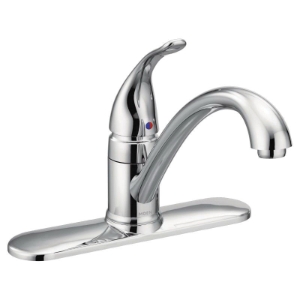 Moen® 7081 Torrance™ Kitchen Faucet With Less Side Spray, 1.5 gpm Flow Rate, 4 in Center, Chrome, 1 Handle