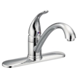 Moen® 7081 Torrance™ Kitchen Faucet With Less Side Spray, 1.5 gpm Flow Rate, 4 in Center, Chrome, 1 Handle