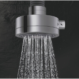 GROHE 27530000 Shower Head, Relexa® Deluxe 130, 2.4 gpm Min, 4 Sprays, Wall Mount, 146 mm Dia Head, Polished Chrome