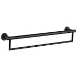 DELTA® 41519-BL Decor Assist™ Contemporary Towel Bar with Assist Bar, 24 in L Bar, 3 in OAD x 4-1/4 in OAH, Matte Black