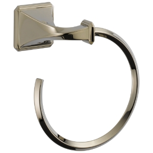 Brizo® 694630-PN Virage® Towel Ring, 6-5/8 in Ring, 3-21/64 in OAD x 3-21/64 in OAH, Brass, Polished Nickel