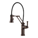 Brizo® 63225LF-RB Articulating Kitchen Faucet, Artesso®, Commercial, 1.8 gpm Flow Rate, Swivel Spout, Venetian Bronze, 1 Handle