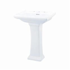 Gerber® G0022559 Logan Square™ Petite Bathroom Sink with Consealed Front Overflow, 4 in Faucet Hole Spacing, White