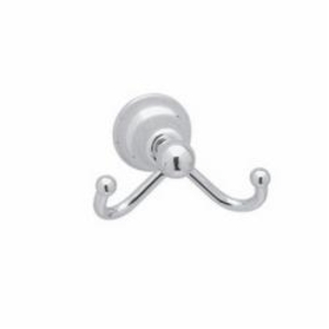 Rohl® CIS7DAPC Cisal Bath Robe Hook, 2 Hooks, 4 in OAW x 4-1/2 in OAD, Solid Die Cast Metal