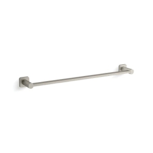 Kohler® 23525-BN K-Parallel® Towel Bar, 24 in L Bar, 2 in OAH x 3-5/8 in OAD, Zinc, Vibrant® Brushed Nickel