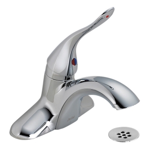 DELTA® 516LF-HGMHDF HDF® Centerset Lavatory Faucet, Chrome, 1 Handle, Grid Strainer Drain, 0.5 gpm Flow Rate