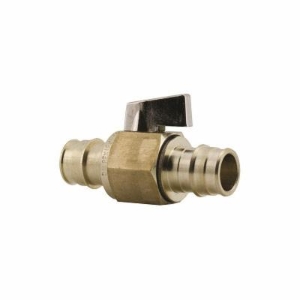 Uponor ProPEX® LF4817580 Stop and Drain Ball Valve, 3/4 in Nominal, PEX End Style, 250 psi Pressure, Brass Body, Full Port