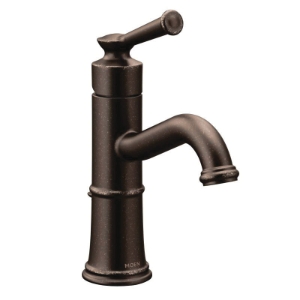 Moen® 6402ORB Belfield™ Bathroom Faucet, 5-1/2 in Spout, 5-1/2 in H Spout, Oil Rubbed Bronze, 1 Handle, Pop-Up Drain