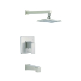 Mid-Town® 1-Handle Tub and Shower Trim Kit, 6-3/4 in W x 65 to 78 in H, Brass, Brushed Nickel, Import