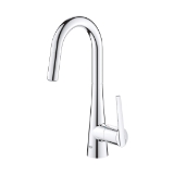 GROHE 32283003 Ladylux® Pull-Down Kitchen Faucet, 1.75 gpm, Polished Chrome, 1 Handle, 1 Faucet Hole, Residential