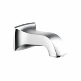 Metris C Tub Spout, 6 in L x 3 in H, 3/4 in MNPT x 1/2 in FNPT Connection, Brass, Chrome Plated, Import