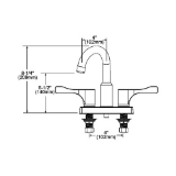 Elkay® LKD24898BHC Scrub/Handwash Bar Faucet, Polished Chrome, 2 Handle, 4 in Center, 1.5 gpm