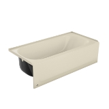 BOOTZ® 011-3340-00 Maui Bathtub, Soaking, Rectangle Shape, 60 in L x 30 in W, Right Drain, White