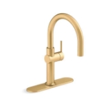 Kohler® 22975-2MB Bar Sink Faucet, Crue™, Brushed Modern Brass, 1 Handle, 1.5 gpm, Vibrant® Brushed Moderne Brass