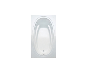 Clarion AD566062-WH 60 x 42 Acrylic Drop-in End Drain Bathtub, White