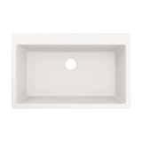 Moen® GGW3026B Sink, 33 in L x 20 in W x 9-1/2 in D, Undermount/Drop-In Mount, Granite, White