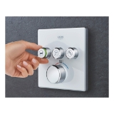 GROHE 29165LS0 Thermostatic Trim, 9.5 gpm Valve, StarLight® Moon White