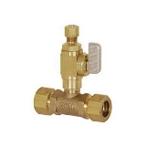Sioux Chief Add-A-Line™ 601-G20CV Slip Valve Tee, 5/8 x 1/4 in Nominal, Compression End Style, Brass Body, Full Port