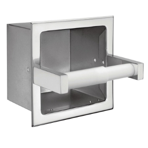 Moen® 5571 Recessed Extra Roll Toilet Paper Holder, Hotel™ Motel, 6-1/4 in H, Chrome