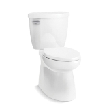 Sterling® 402095-0 2-Piece Chair Height Toilet, Brella™ Comfort Height™, Elongated Bowl, 16 in H Rim, 12 in Rough-In, White