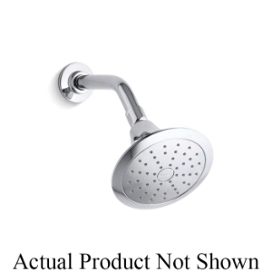 Kohler® 10327-G-CP Single-Function Showerhead with Katalyst™ Air-Induction Technology, Forte®, 1.75 gpm Maximum, 1 Spray, Wall Mount, 5-1/2 in Dia x 4-11/16 in H Head, Polished Chrome