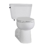 NIAGARA BARRON™ C44.392.01 ADA Height Back Outlet Toilet, Elongated Bowl, 17 in H Rim, 1.28 gpf, White, Left Hand Trip Lever