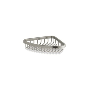 Kohler® 1898-BS Small Corner Shower Basket, 1-1/8 in H x 4-3/4 in W x 4-3/4 in D, Stainless Steel, Brushed Stainless Steel