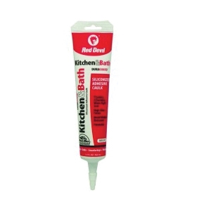 Red Devil® DuraGuard™ 040520 Siliconized Acrylic Caulk, 5.5 fl-oz Squeeze Tube, Biscuit