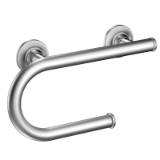 Moen® LR2352DCH Grab Bar with Integrated Toilet Paper Holder, Home Care®, 8 in L x 1 in Dia, Chrome, Stainless Steel