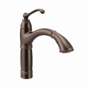 Moen® 7295ORB Kitchen Faucet, Brantford™, 1.5 gpm Flow Rate, High-Arc Spout, Oil Rubbed Bronze, 1 Handle, 1/3 Faucet Holes