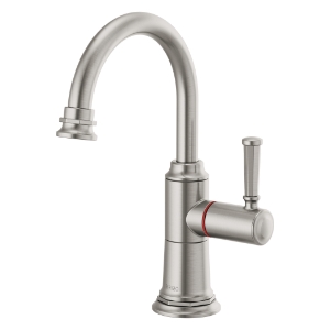 Brizo® 61374LF-H-SS Rook® Instant Hot Faucet, 1 gpm at 60 psi Flow Rate, Stainless Steel, 1 Handle