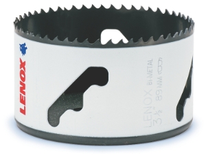 Lenox® SPEED SLOT® Hole Saw With T2 Technology, 3-1/2 in Dia, 1-7/8 in D Cutting, Bi-Metal Cutting Edge, 5/8 in Arbor