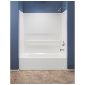 ELM® 660WHT Bathtub Wall, DURAWALL®, 61-1/4 in H, Fiberglass