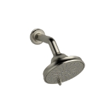 RIOBEL 356BN Cross Collection Showerhead Shower Calliano Adjustable, 2 gpm Min, Brushed Nickel