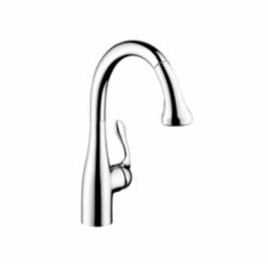 Hansgrohe 04066000 Allegro E Gourmet Pull-Down Kitchen Faucet, 1.75 gpm Flow Rate, Polished Chrome, 1 Handle, 1 Faucet Hole, Function: Traditional, Residential